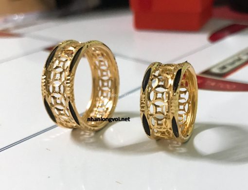 nhẫn lông voi kim tiền vàng 24k 9999